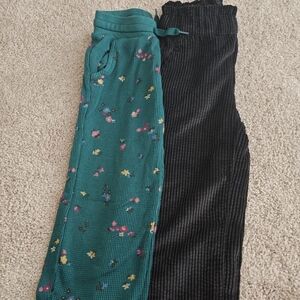 GAP Kids Teal Floral and Black Joggers